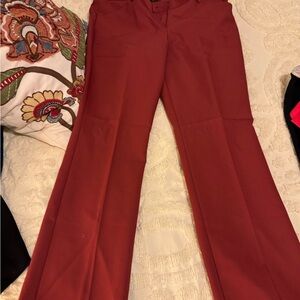 Express Women's Wide Leg Pants in Deep Red